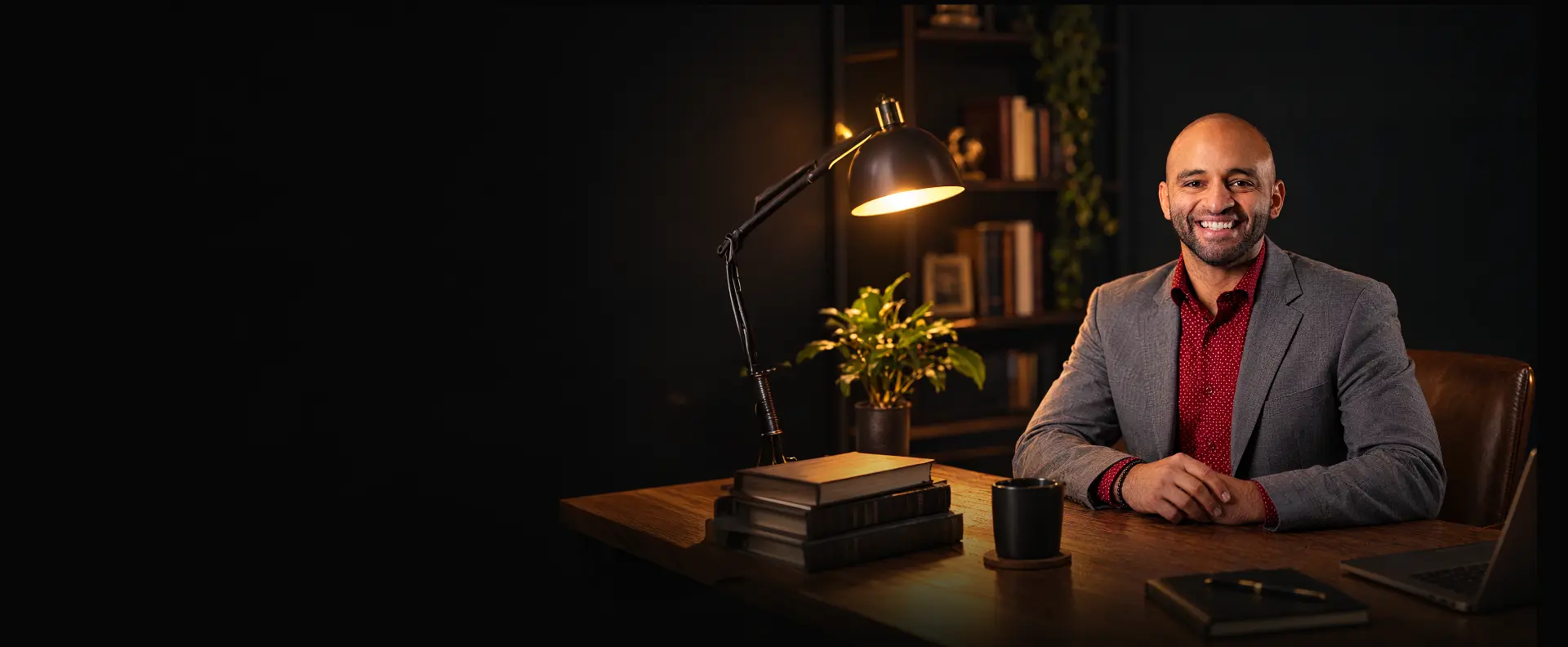 Steve Nagib seated at a desk